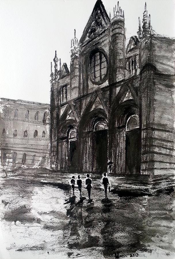 Italy series 12 Drawing by Uma Krishnamoorthy