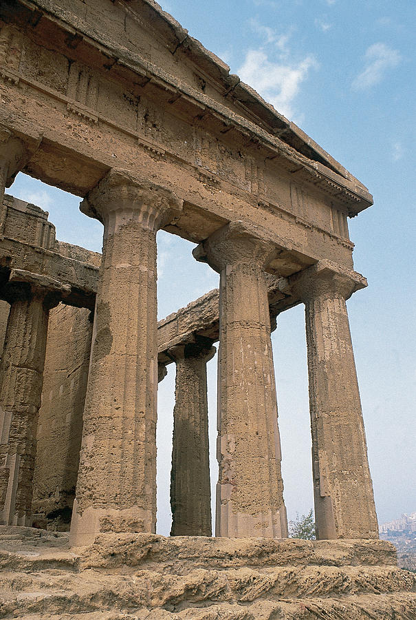 Greek Photograph - Italy. Sicily. Agrigento. Valley Of The Temples. Temple Of Concordia. 5th Century Bc by Bridgeman Images