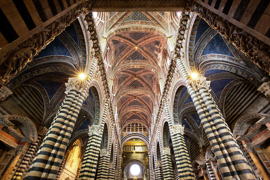 Romanesque Photograph - Italy, Sienna Interior Of Sienna by Jaynes Gallery