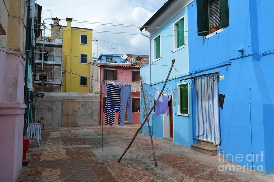 Italy - Venezia - Laundry Day In Colorful Burano Photograph by Ana Maria Edulescu