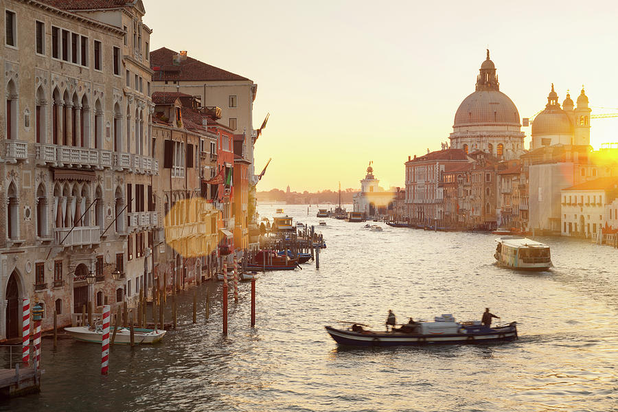 Italy, Venice, Morning Traffic On Canal Photograph by Westend61