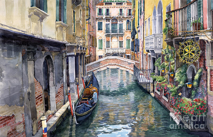Architecture Painting - Italy Venice Trattoria Sempione by Yuriy Shevchuk