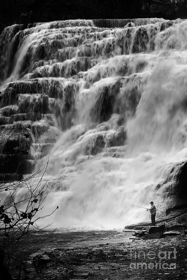 Ithaca Falls Fisherman Photograph by Michele Steffey