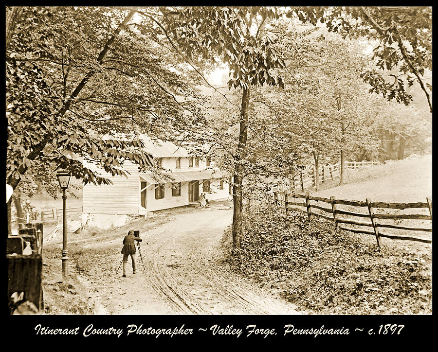 Itinerant Country Photographer Valley Forge Pennsylvania c 1897 Photograph by A Macarthur Gurmankin