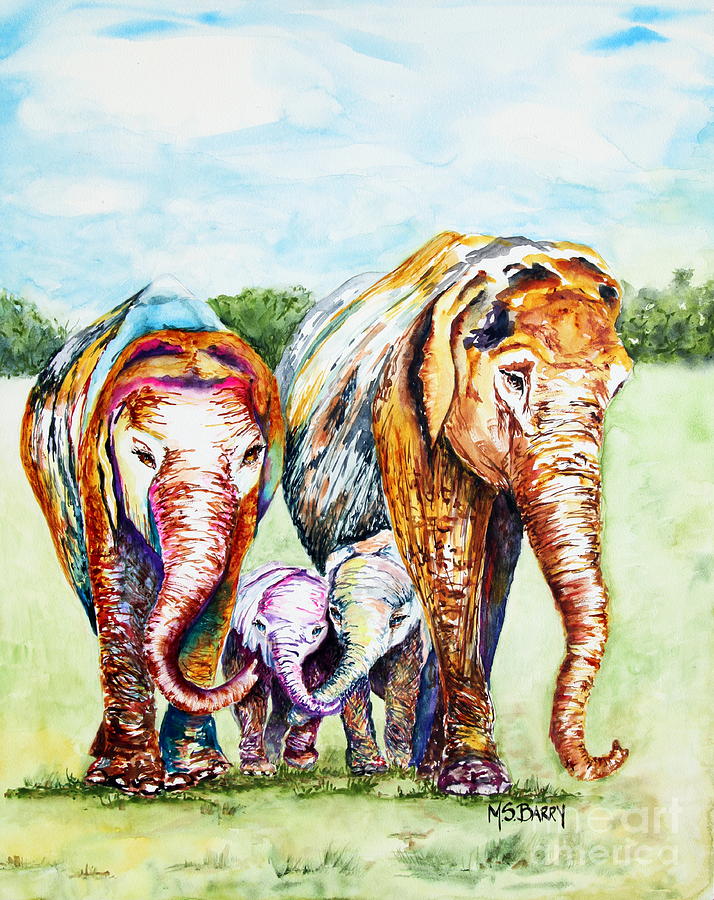 Its A Family Affair Painting by Maria Barry