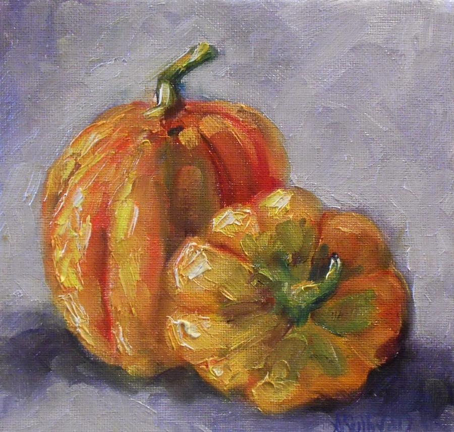 It's A Pumpkin Tale Painting by Angela Sullivan - Fine Art America