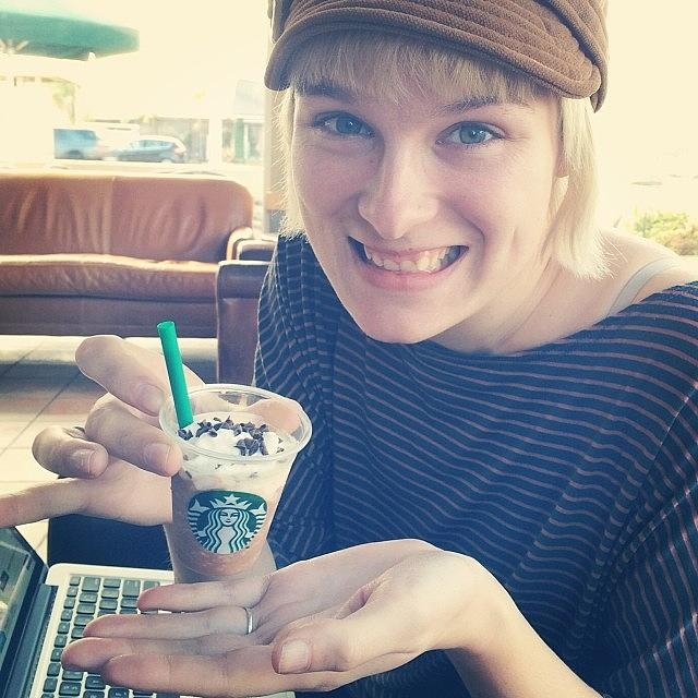 Starbucks Photograph - Its A Tiny Frappucino!! by Lacie Vasquez