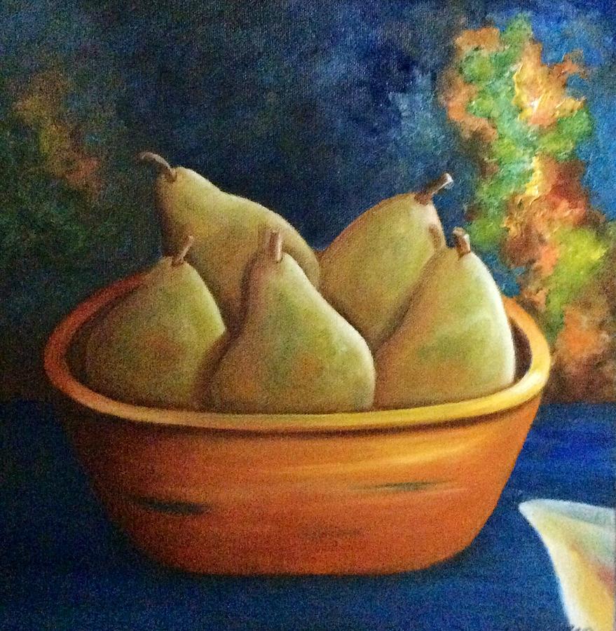 Its All About Pears  SOLD Painting by Susan Dehlinger