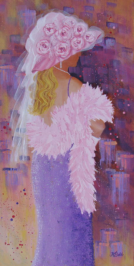 Red Hat Society Painting - Pretty in Pink by Margaret Bobb Red Hat Society Painting - Pretty in Pink by Margaret Bobb
