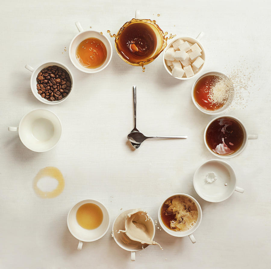 Still Life Photograph - Its Always Coffee Time by Dina Belenko