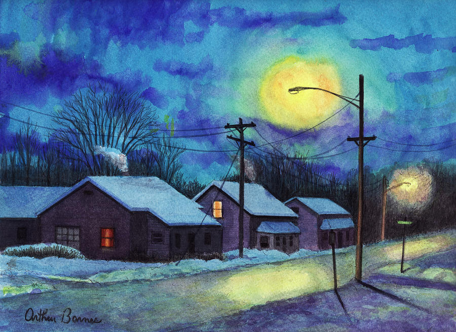 Its Cold Outside. Painting by Arthur Barnes