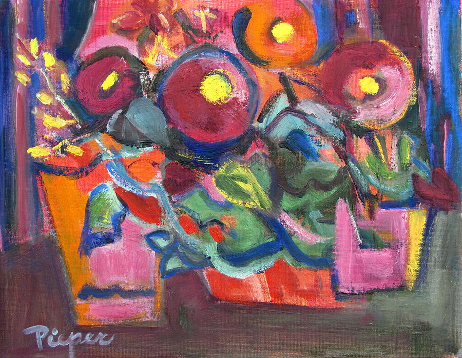 Fiesta Floral Still Life Painting by Betty Pieper