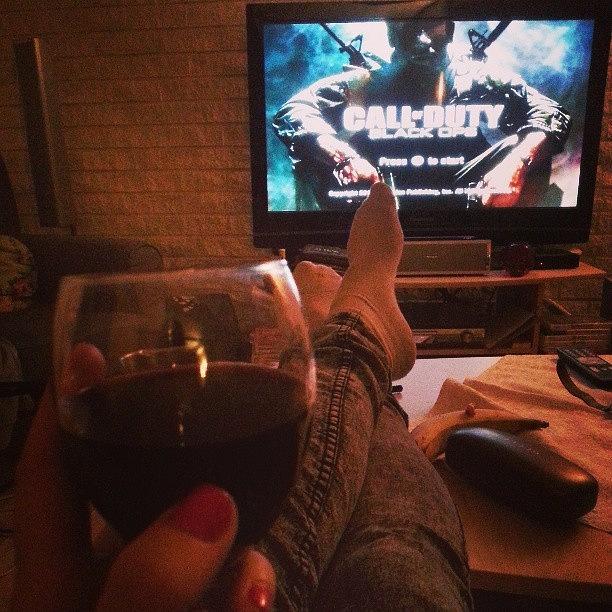 Tired Photograph - Its Friday! That Means Wine And Wii! by Martina Bruer