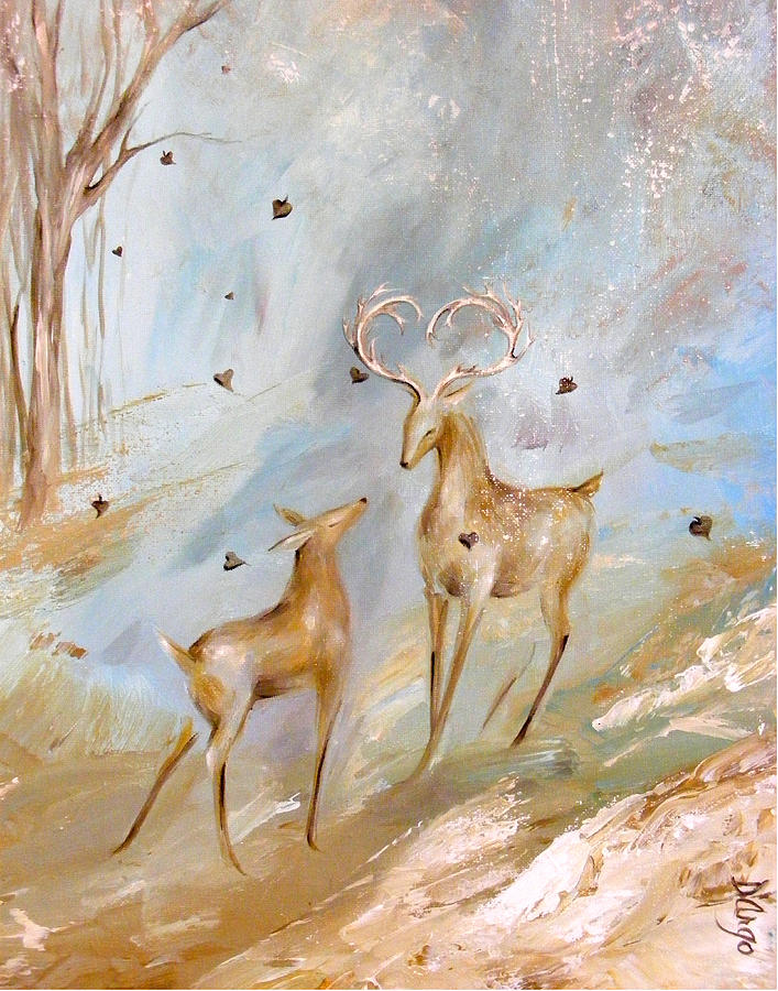 Its Love  My Deer Painting by Dina Dargo