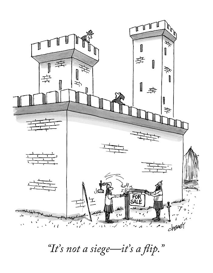 Its Not A Siege - Its A Flip Drawing by Tom Cheney