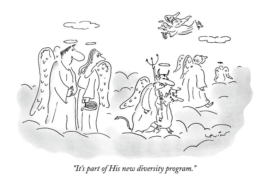 Its Part Of His New Diversity Program Drawing by Arnie Levin