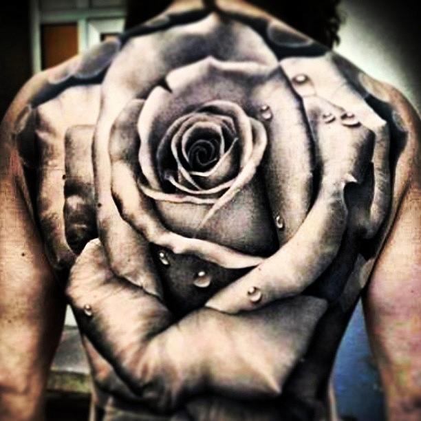 Rose Photograph - Its Really A Tattoo ! Idk The Artist by Wes Sloan