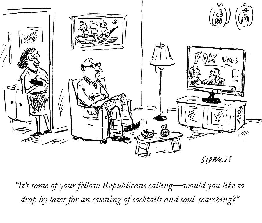 Its Some Of Your Fellow Republicans Calling Drawing by David Sipress Its Some Of Your Fellow Republicans Calling Drawing by David Sipress
