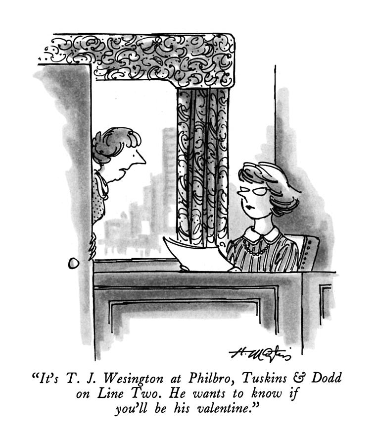Its T. J. Wesington At Philbro Drawing by Henry Martin