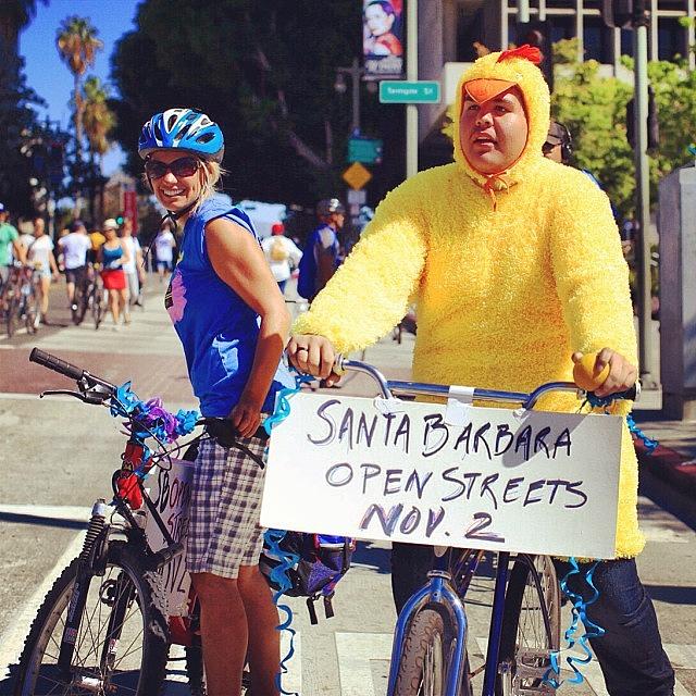 Losangeles Photograph - Its The chicken Boy @ciclavia by Tony Castle