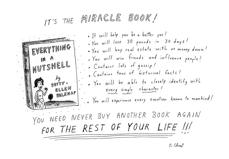 Its The Miracle Book! Drawing by Roz Chast