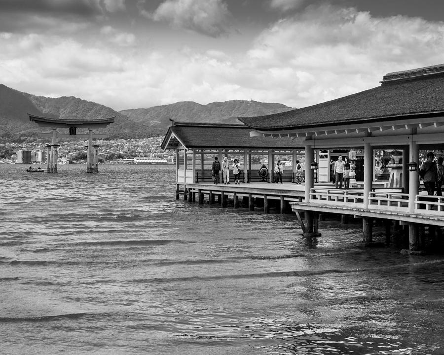 Black And White Photograph - Itsukushima Shrine by Alex Snay