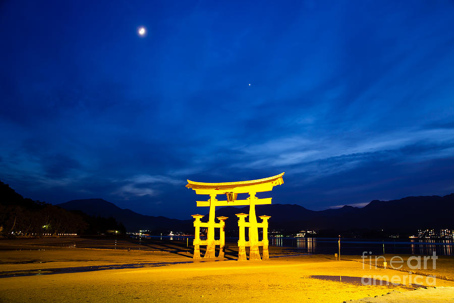 Landmark Photograph - Itsukushima Shrine on Miyajima island Japan by Fototrav Print