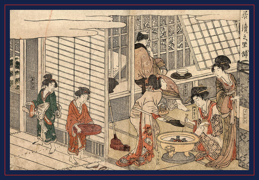 Tea Drawing - Itsuzuke No Satsuki, House Of Ichizuke. 1804 by Kitagawa, Utamaro (1753-1806), Japanese