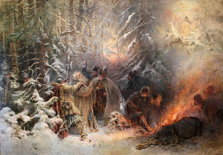 Ivan Susanin Painting by Konstantin Makovsky