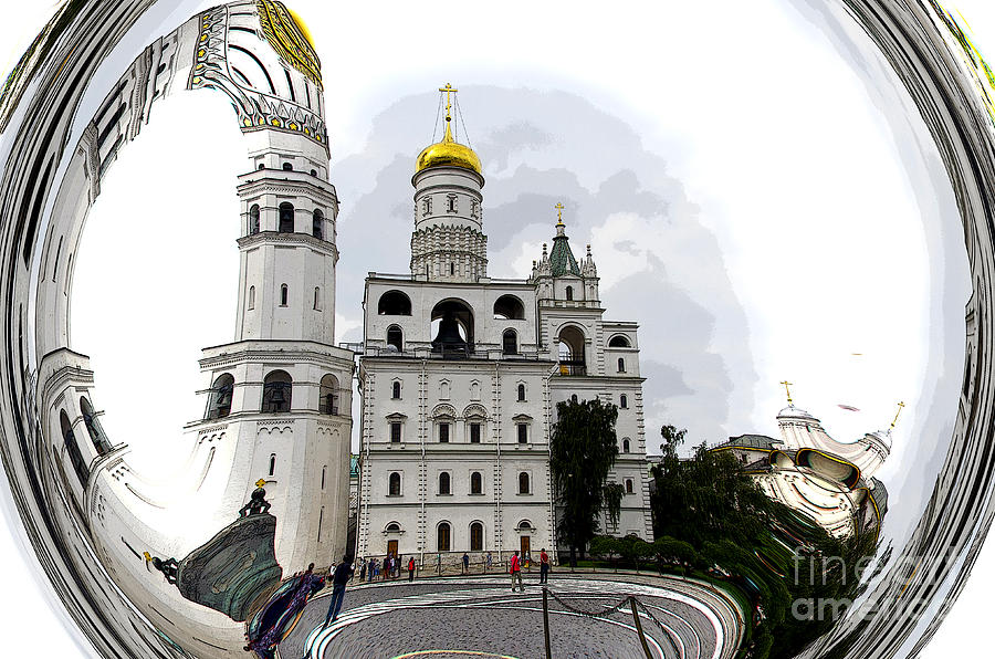Ivan the Great Bell Tower Digital Art by Pravine Chester