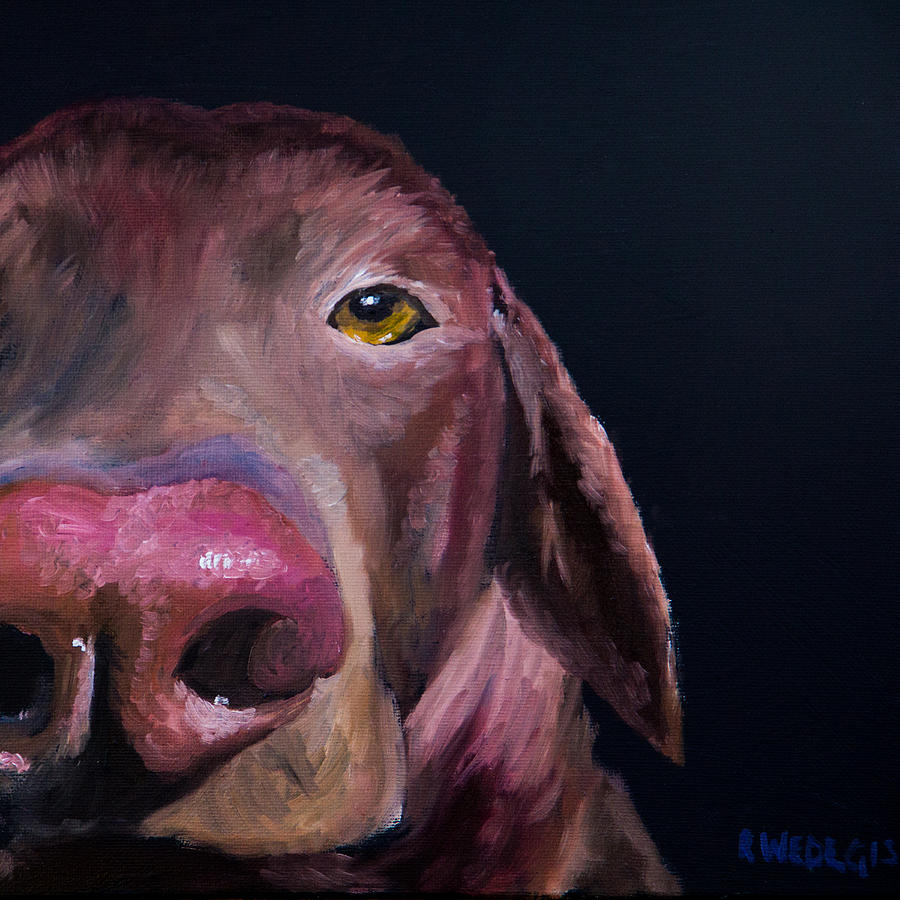 Dog Painting - Ive Got An Eye On You by Roger Wedegis