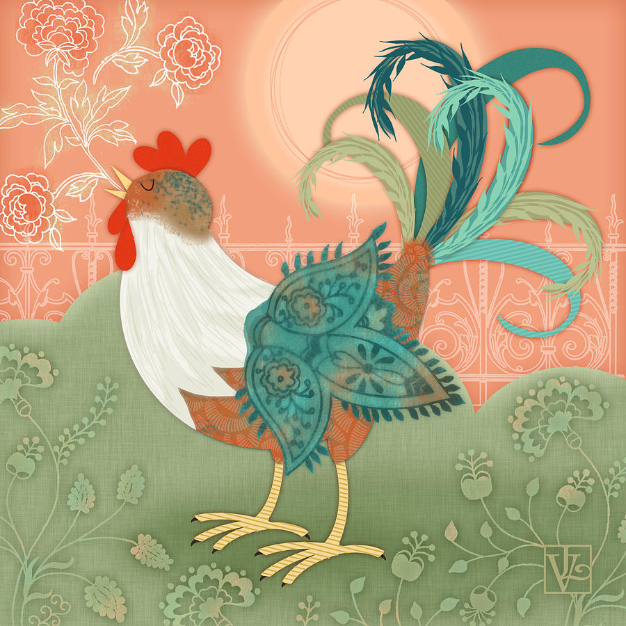 Rooster Digital Art - Ive Got To Crow by Valerie Drake Lesiak