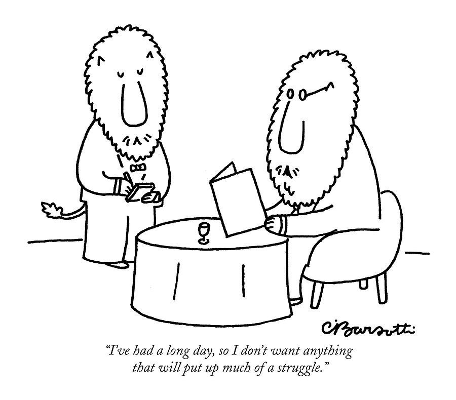 Ive Had A Long Day Drawing by Charles Barsotti