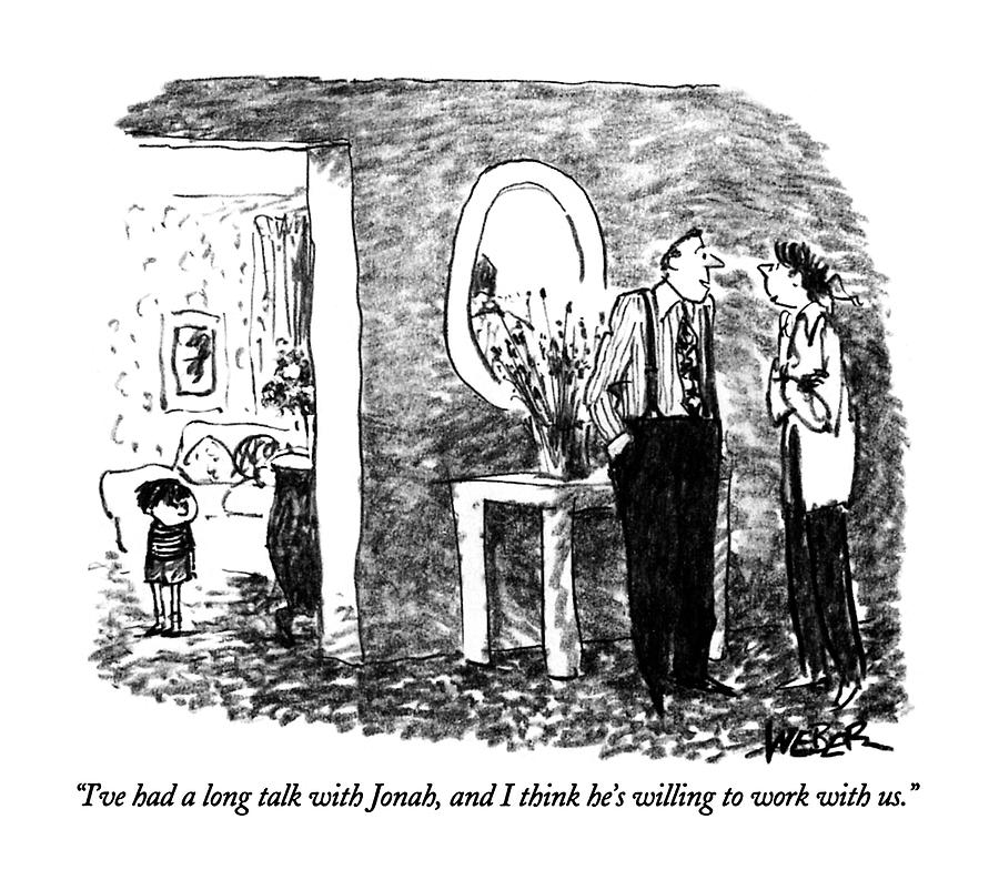 Ive Had A Long Talk With Jonah Drawing by Robert Weber Ive Had A Long Talk With Jonah Drawing by Robert Weber