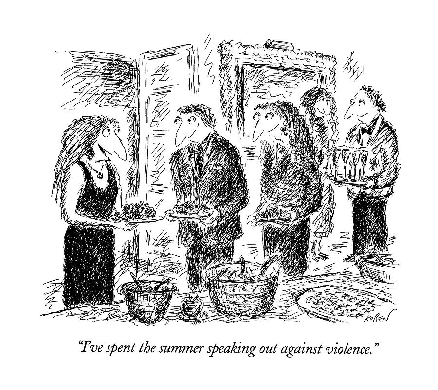 Ive Spent The Summer Speaking Drawing by Edward Koren