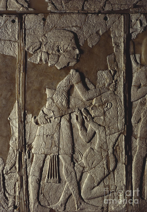 Ivory Panel From Ugarit Excavation Photograph by Gianni Tortoli