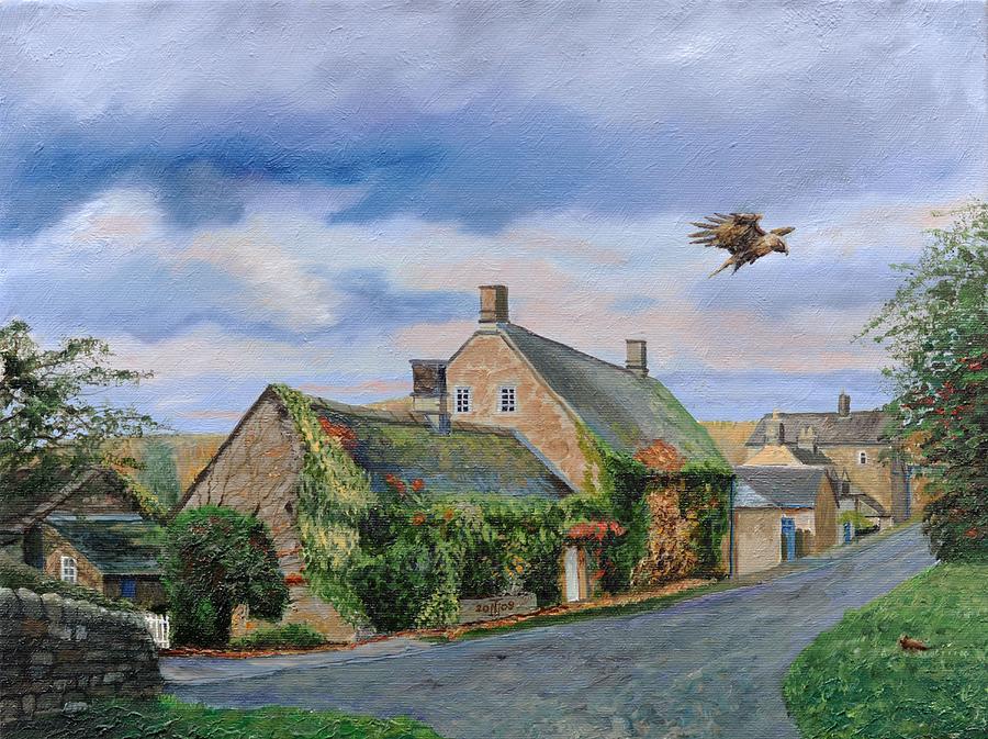 Architecture Photograph - Ivy Cottage Beeley, Chatsworth, Derbyshire, 2009 Oil On Canvas by Trevor Neal