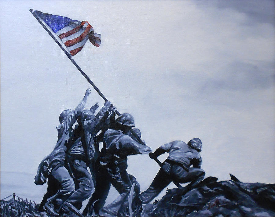Iwo Jima Painting by Janet Beveridge