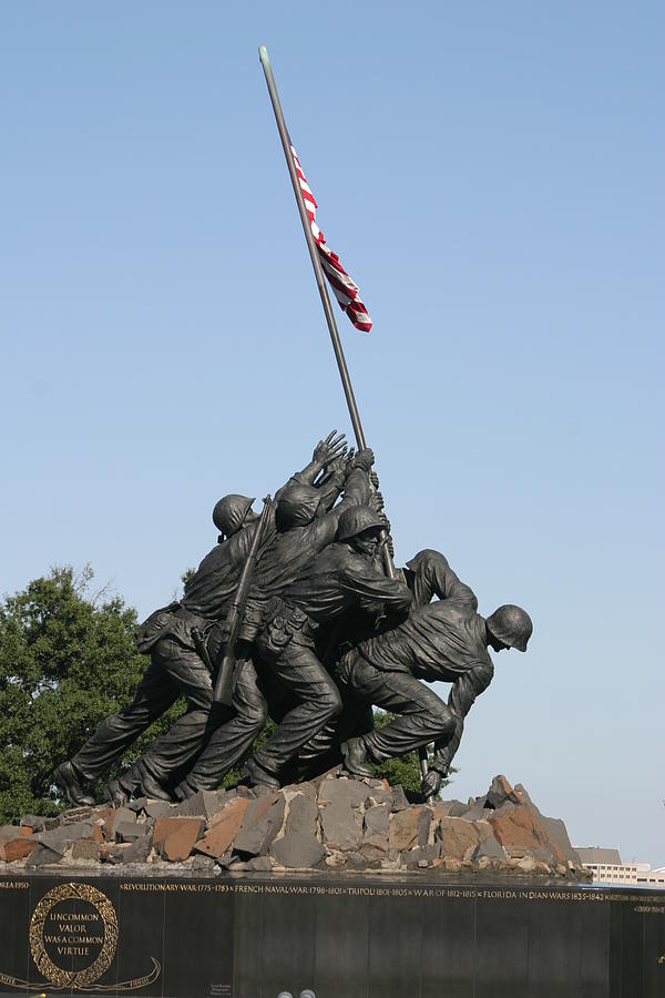Flag Photograph - Iwo Jima Memorial - 12121 by DC Photographer