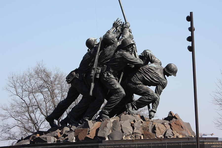 Flag Photograph - Iwo Jima Memorial - 12123 by DC Photographer