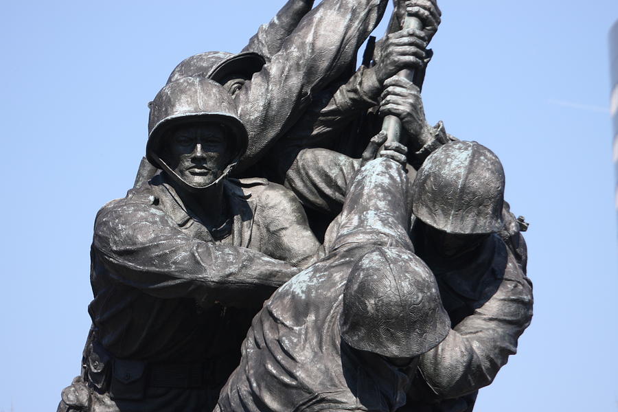 Flag Photograph - Iwo Jima Memorial - 12124 by DC Photographer