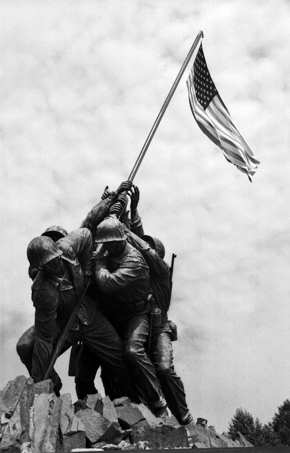 Flag Photograph - Iwo Jima Memorial Washington DC by Greg and Chrystal Mimbs