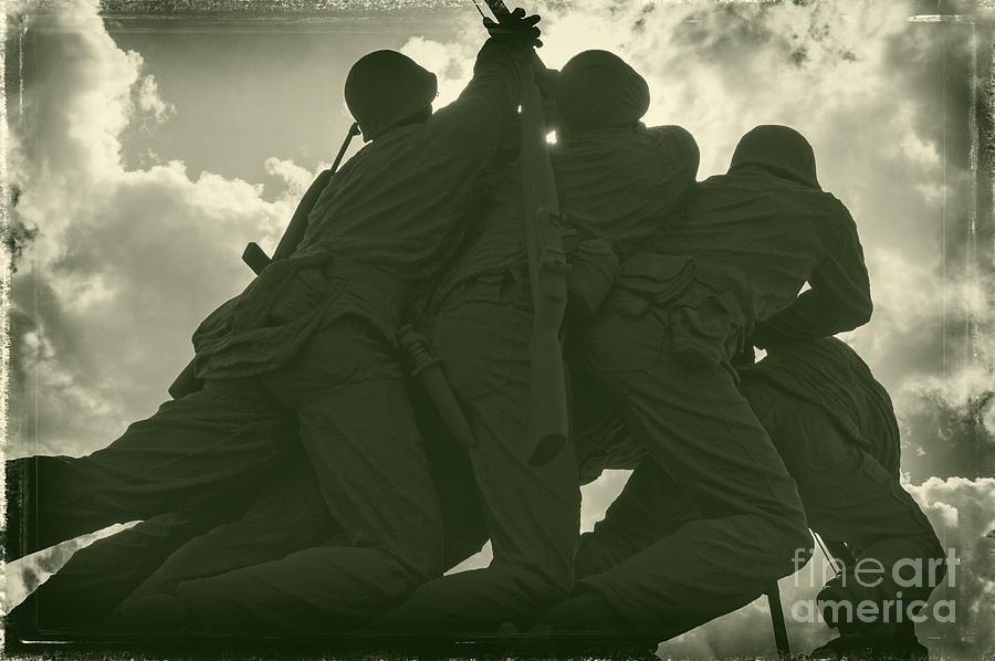 Iwo Jima Monument in Silhouette Photograph by Imagery by Charly