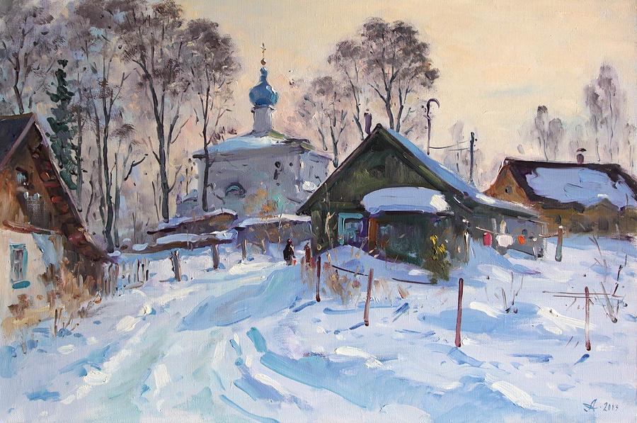 Izborsk in the afternoon Painting by Alexandrovsky Alexander - Fine Art ...