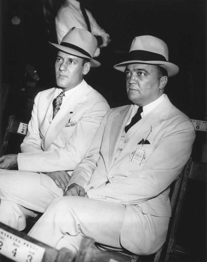 Politician Photograph - J. Edgar Hoover And Clyde Tolson by Everett