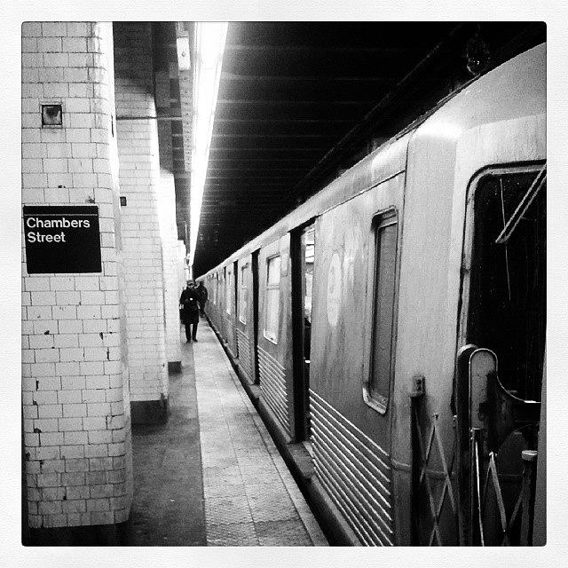 New York City Photograph - J Train At Chambers St.believe It Or by Christopher M Moll