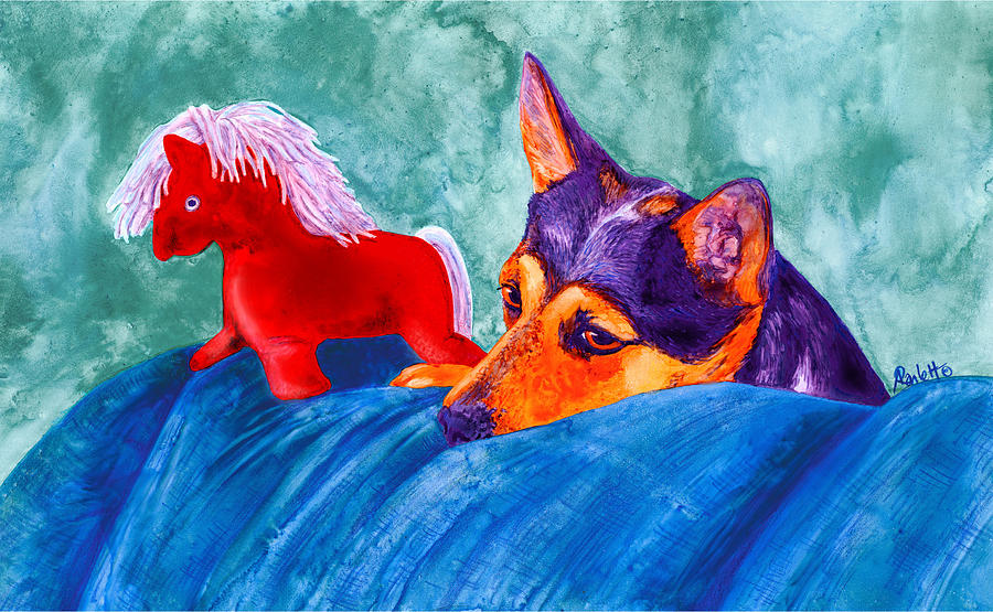 Jack and Red Horse Painting by Ann Ranlett