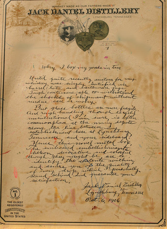 Jack Daniels Letter In Tin Photograph by Living Color Photography Lorraine Lynch