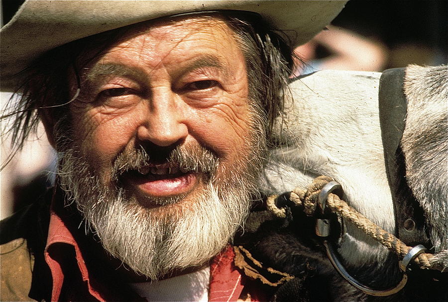 Jack Hendrickson  with pet burro Helldorado Days Parade Tombstone Az 1980 Photograph by David Lee Guss