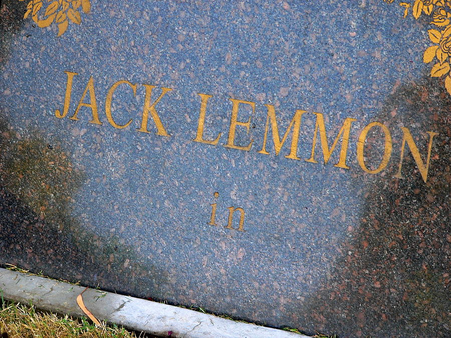 Jack Lemmon Grave Photograph by Jeff Lowe